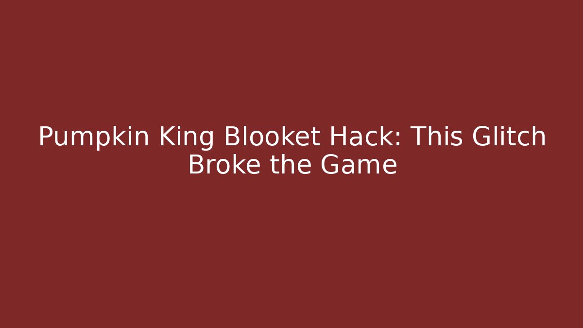 Pumpkin King Blooket Hack: This Glitch Broke the Game - Critter Realm
