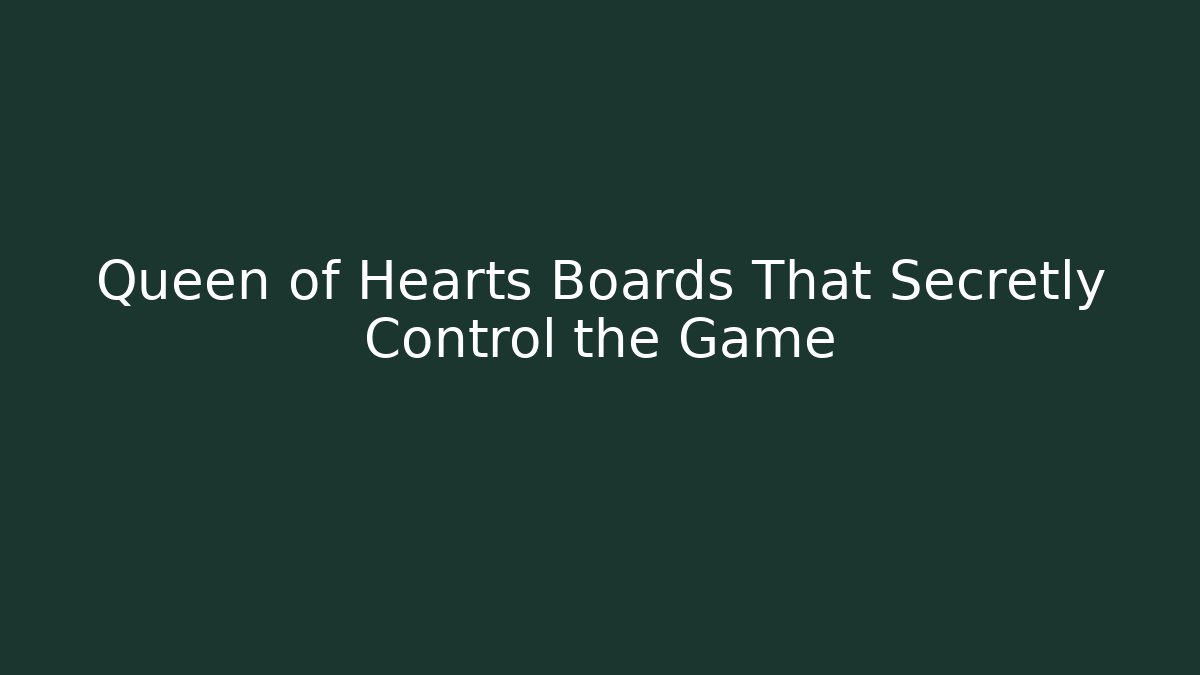 Queen of Hearts Boards That Secretly Control the Game