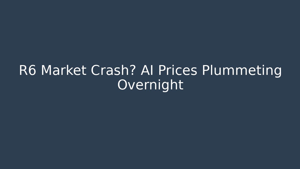 R6 Market Crash? AI Prices Plummeting Overnight