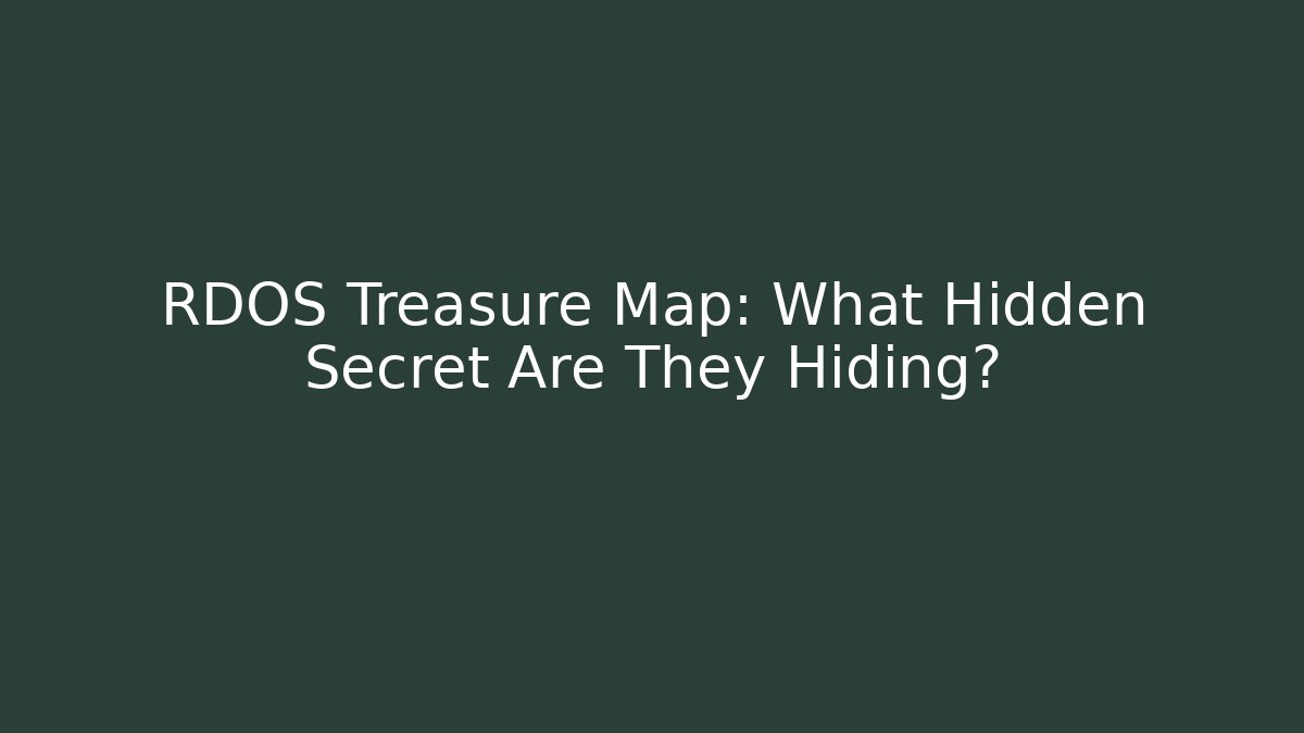 RDOS Treasure Map: What Hidden Secret Are They Hiding? - Critter Realm