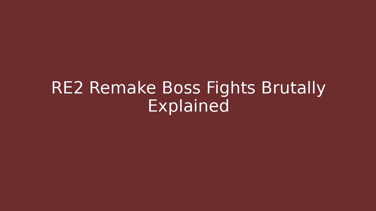 RE2 Remake Boss Fights Brutally Explained - Critter Realm