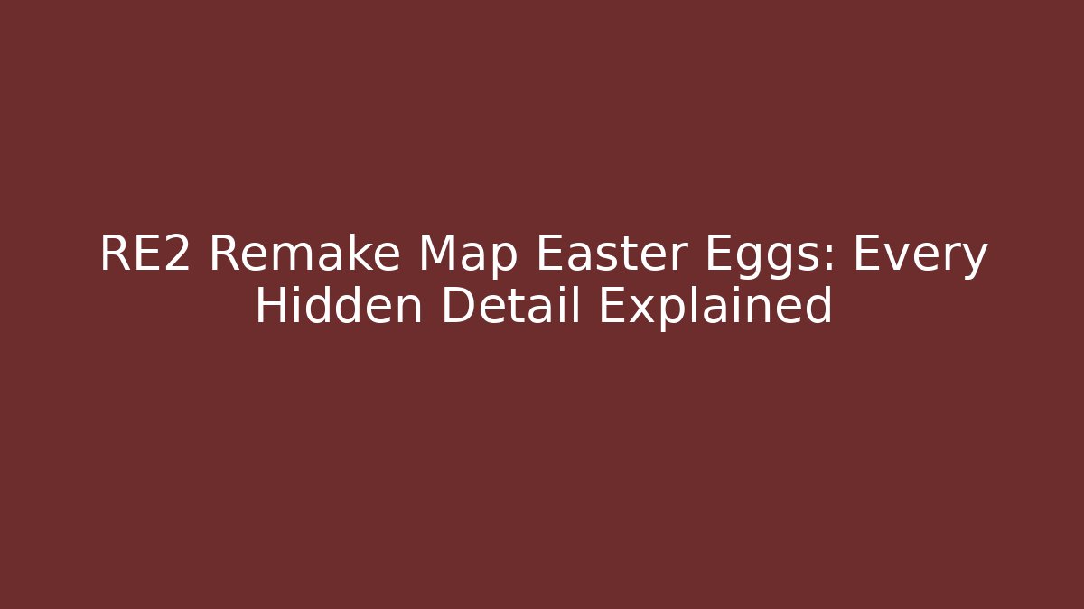 RE2 Remake Map Easter Eggs: Every Hidden Detail Explained