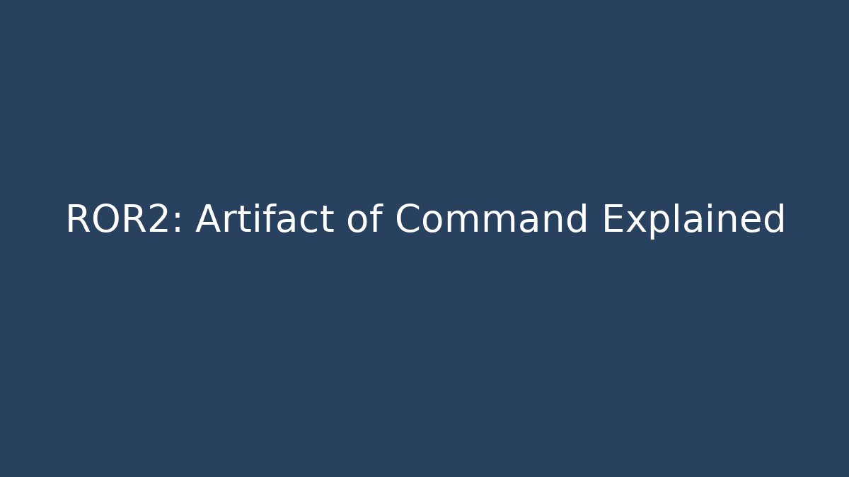 ROR2: Artifact of Command Explained