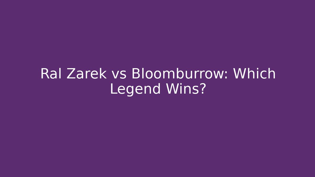 Ral Zarek vs Bloomburrow: Which Legend Wins?