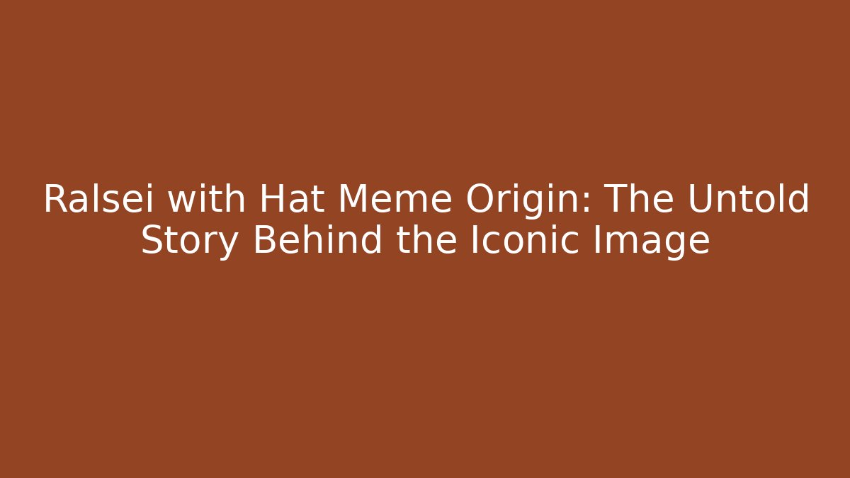 Ralsei with Hat Meme Origin: The Untold Story Behind the Iconic Image