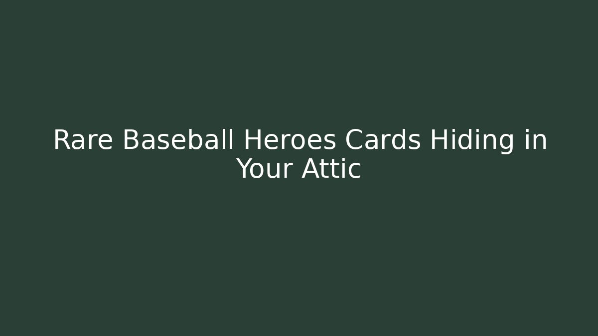 Rare Baseball Heroes Cards Hiding in Your Attic - Critter Realm