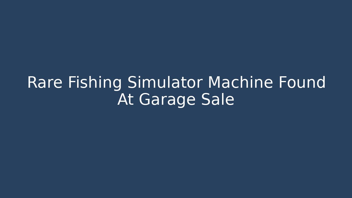 Rare Fishing Simulator Machine Found At Garage Sale