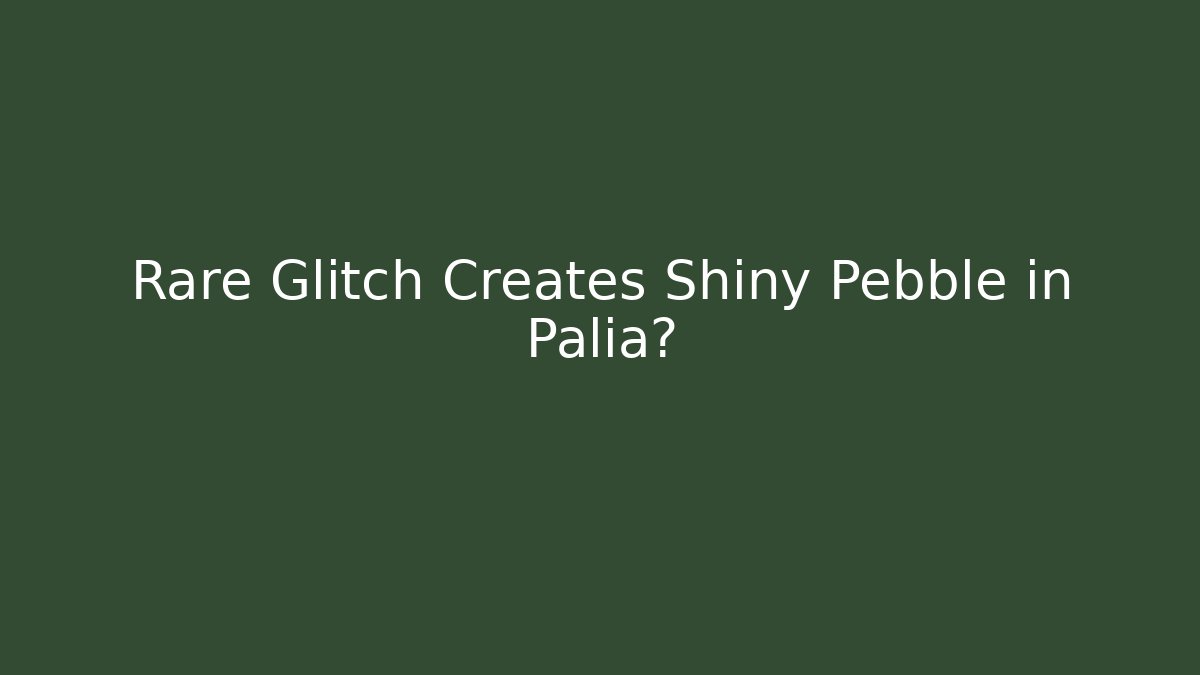Rare Glitch Creates Shiny Pebble in Palia?