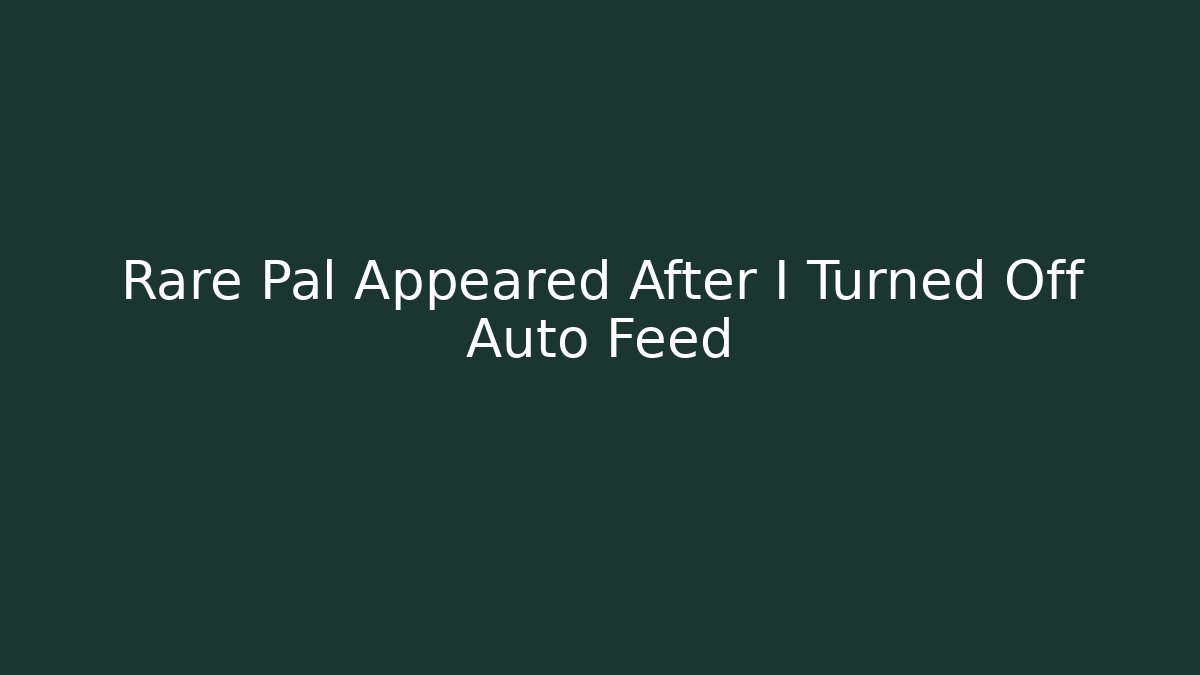 Rare Pal Appeared After I Turned Off Auto Feed - Critter Realm