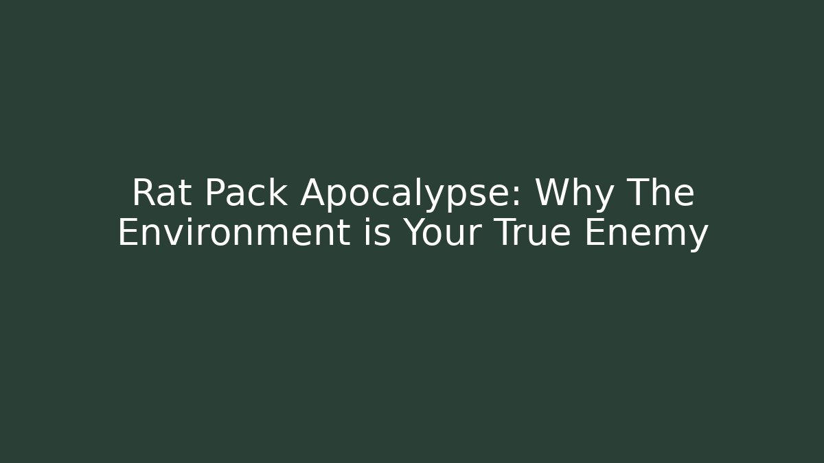 Rat Pack Apocalypse: Why The Environment is Your True Enemy - Critter Realm