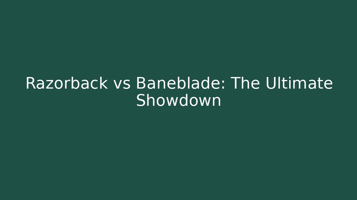 Razorback vs Baneblade: The Ultimate Showdown