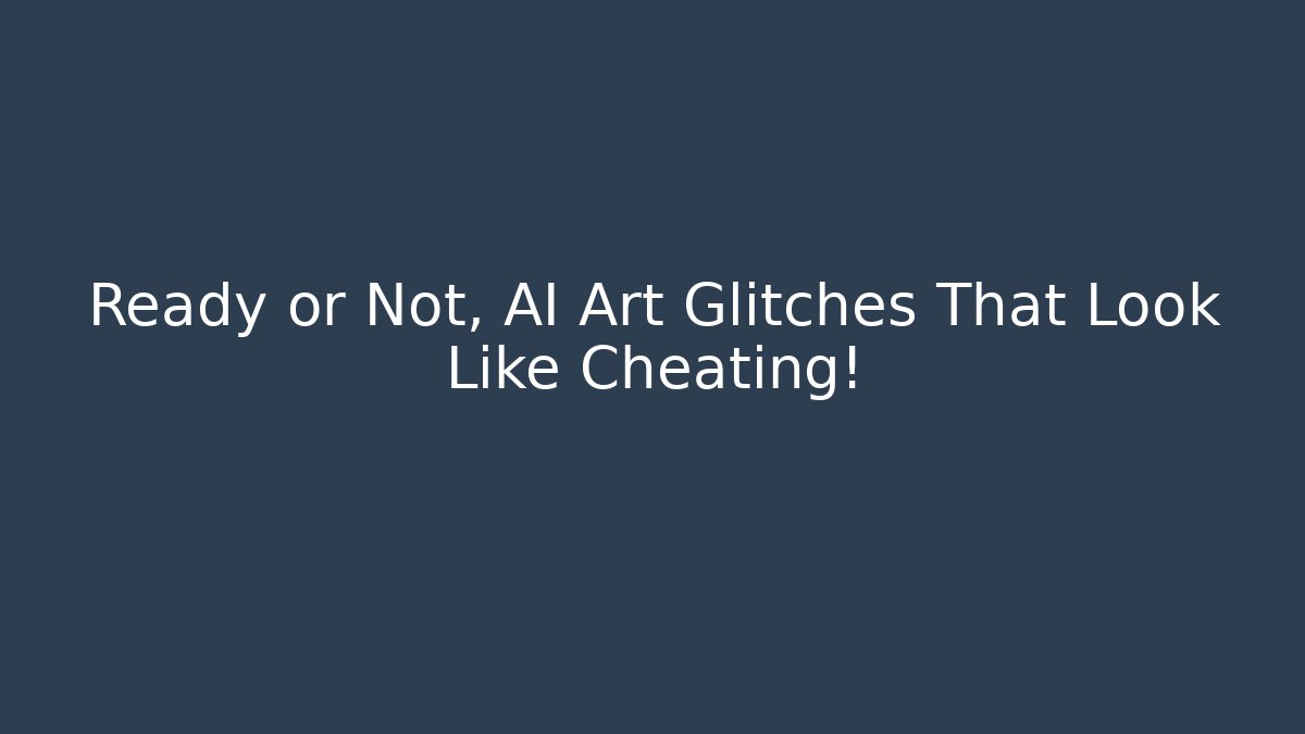 Ready or Not, AI Art Glitches That Look Like Cheating!