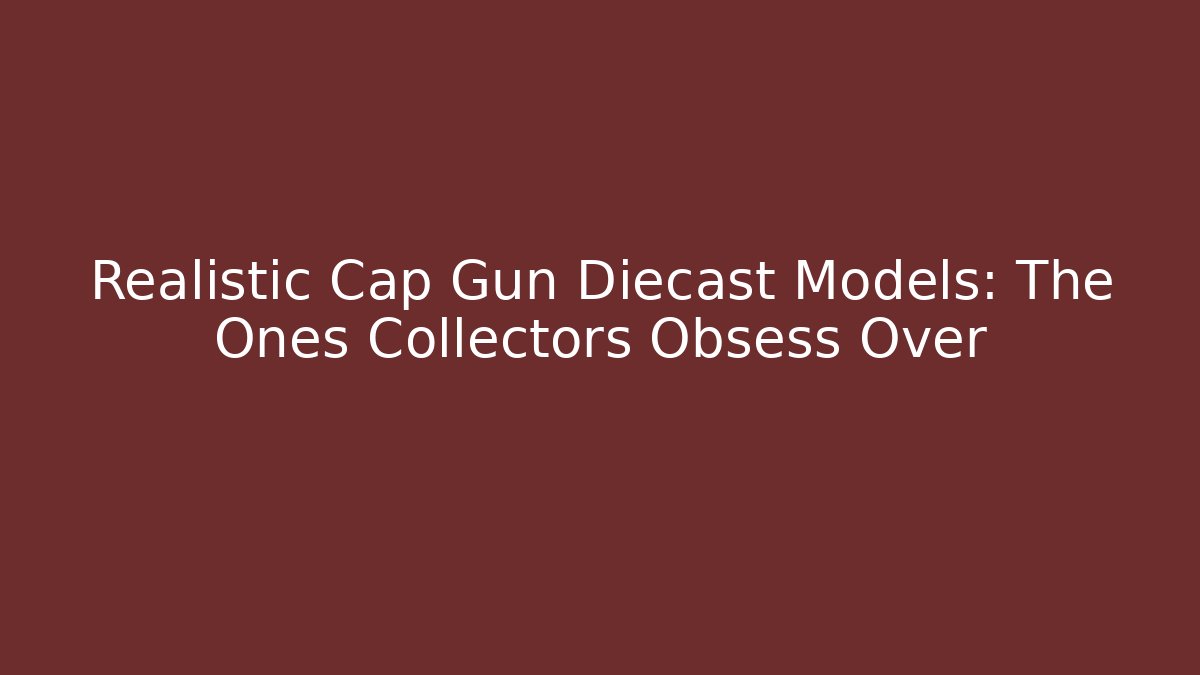 Realistic Cap Gun Diecast Models: The Ones Collectors Obsess Over