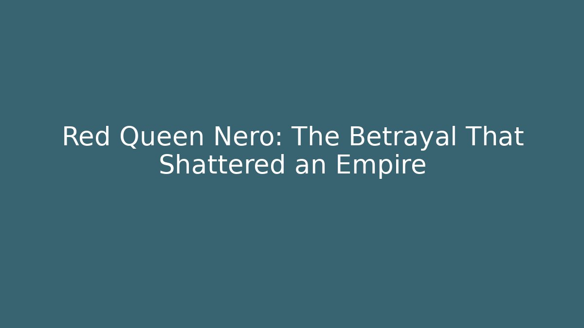 Red Queen Nero: The Betrayal That Shattered an Empire - Critter Realm