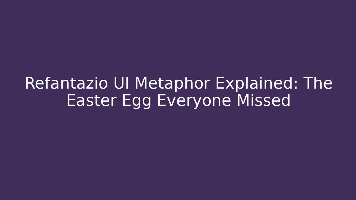 Refantazio UI Metaphor Explained: The Easter Egg Everyone Missed