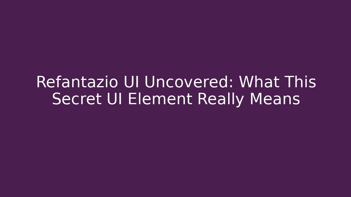 Refantazio UI Uncovered: What This Secret UI Element Really Means
