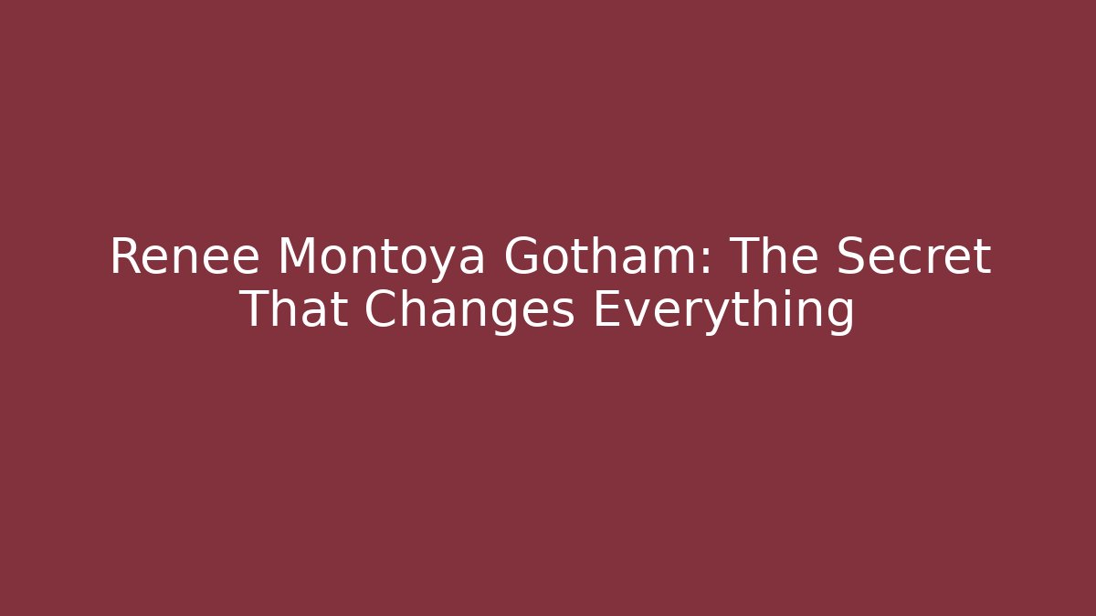 Renee Montoya Gotham: The Secret That Changes Everything - Critter Realm