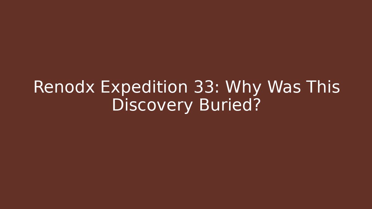 Renodx Expedition 33: Why Was This Discovery Buried?