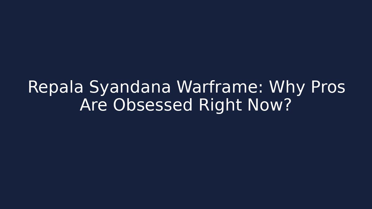 Repala Syandana Warframe: Why Pros Are Obsessed Right Now?