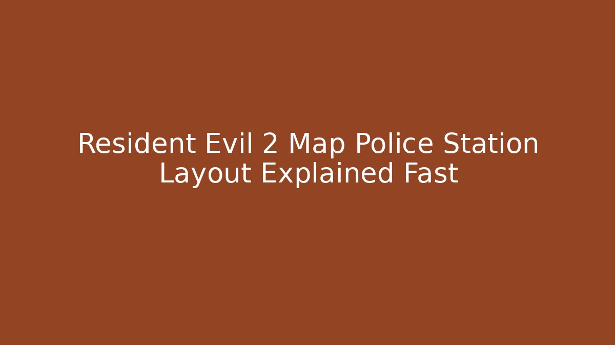Resident Evil 2 Map Police Station Layout Explained Fast