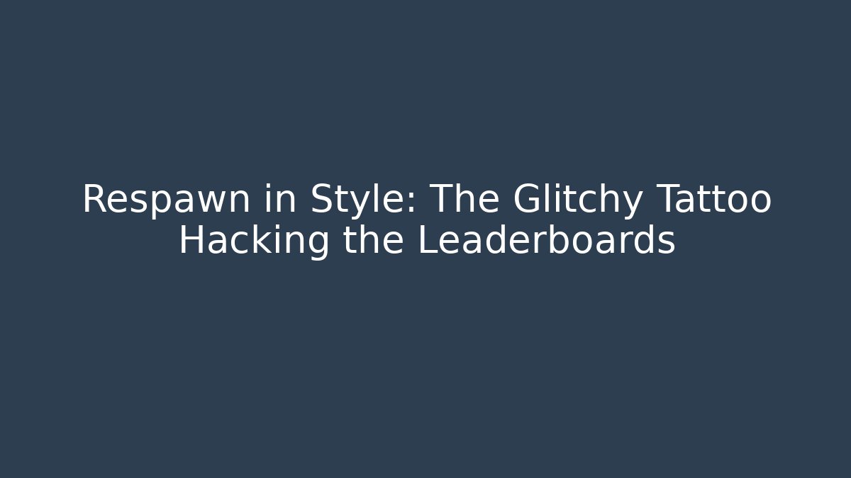Respawn in Style: The Glitchy Tattoo Hacking the Leaderboards