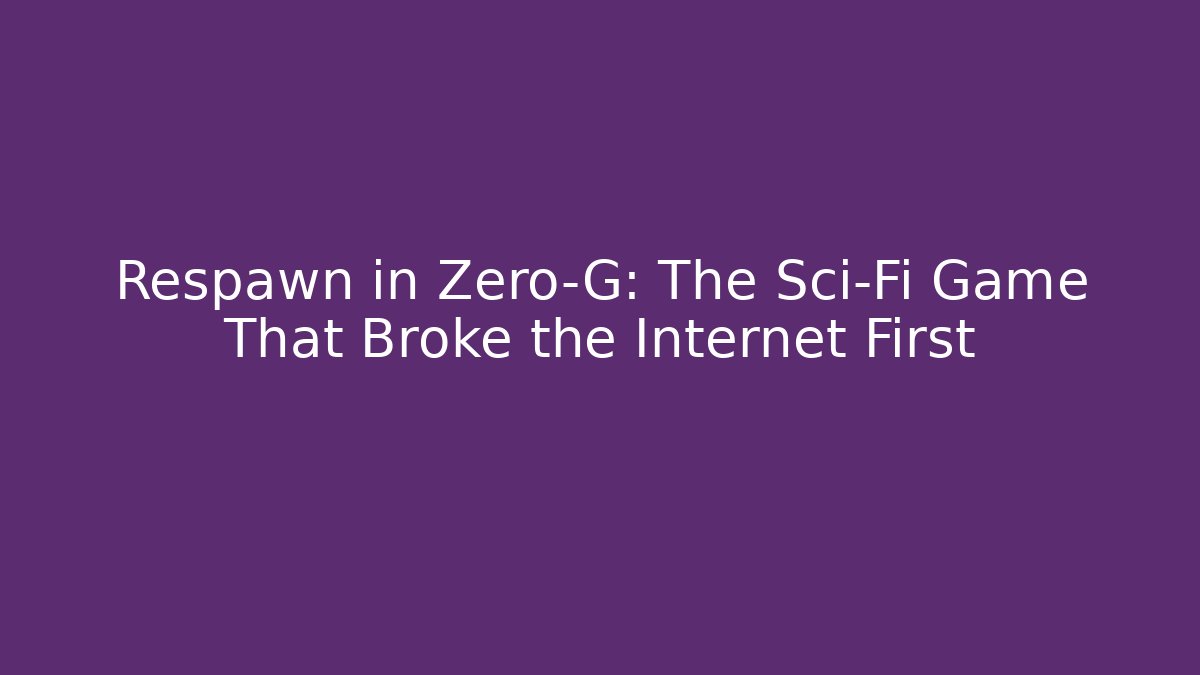 Respawn in Zero-G: The Sci-Fi Game That Broke the Internet First