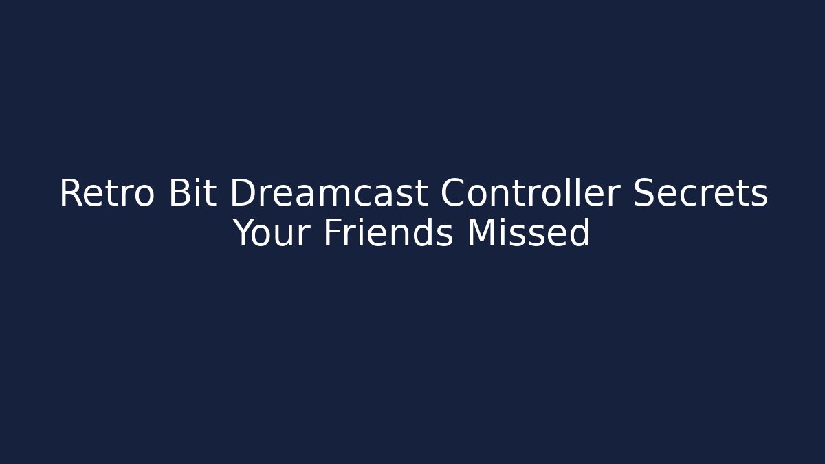 Retro Bit Dreamcast Controller Secrets Your Friends Missed - Critter Realm