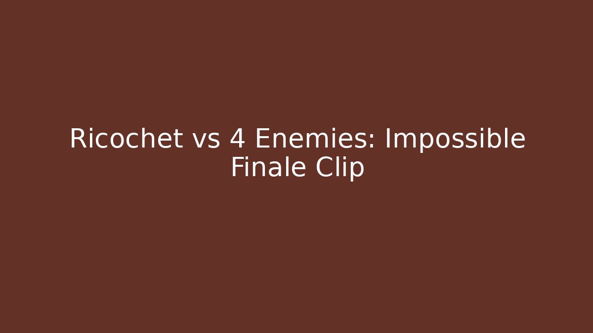 Ricochet vs 4 Enemies: Impossible Finale Clip - Critter Realm