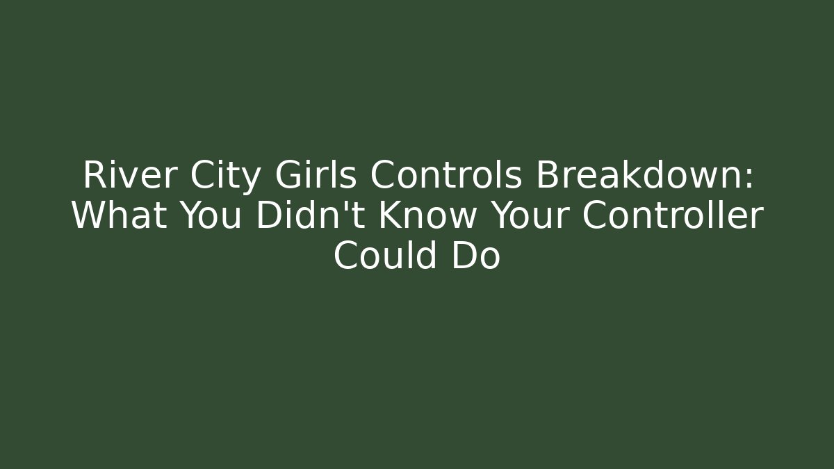 River City Girls Controls Breakdown: What You Didn’t Know Your Controller Could Do