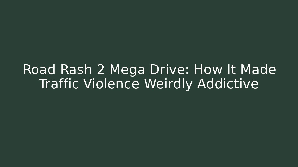 Road Rash 2 Mega Drive: How It Made Traffic Violence Weirdly Addictive