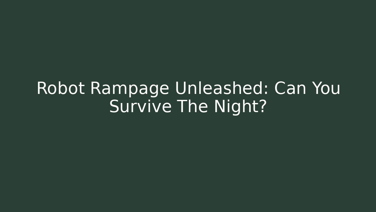 Robot Rampage Unleashed: Can You Survive The Night?