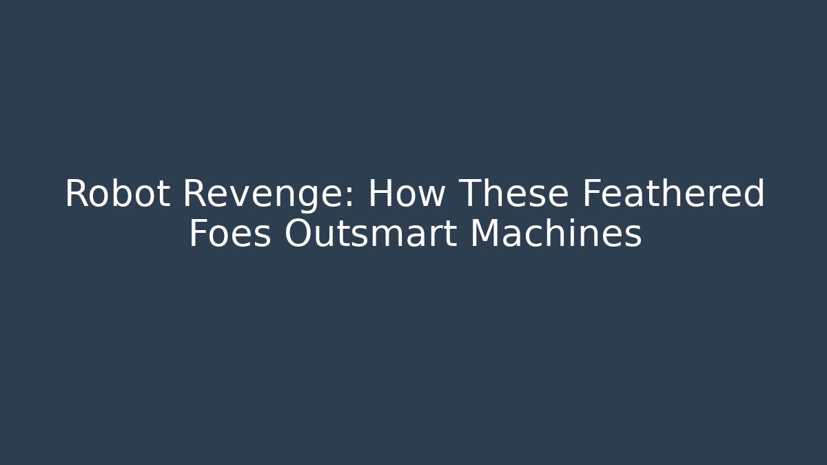 Robot Revenge: How These Feathered Foes Outsmart Machines