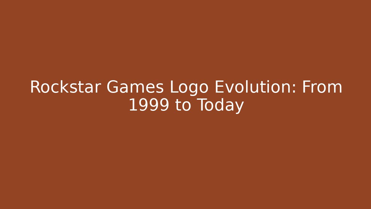 Rockstar Games Logo Evolution: From 1999 to Today