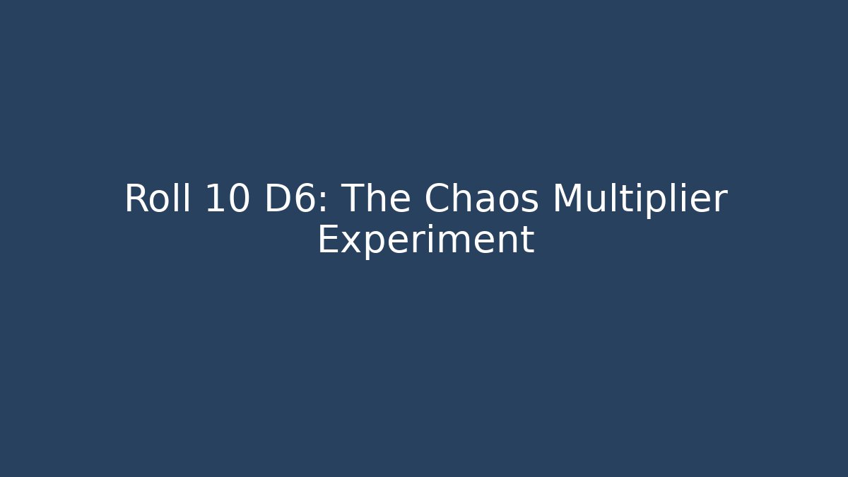 Roll 10 D6: The Chaos Multiplier Experiment