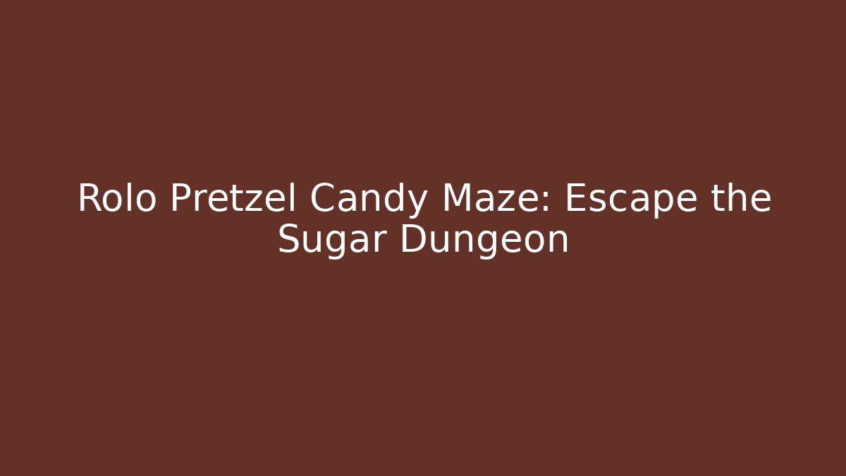 Rolo Pretzel Candy Maze: Escape the Sugar Dungeon