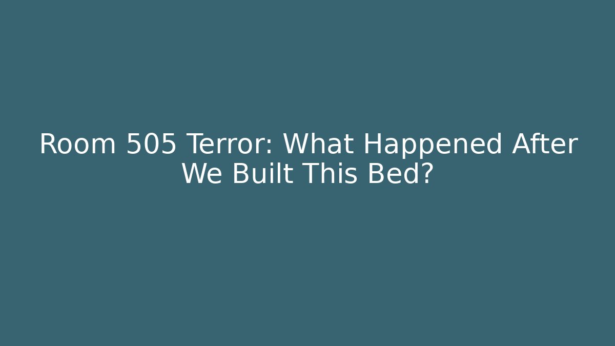 Room 505 Terror: What Happened After We Built This Bed?