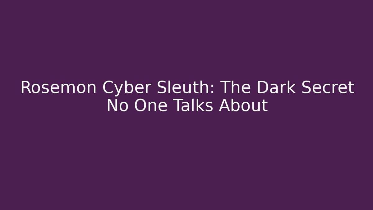 Rosemon Cyber Sleuth: The Dark Secret No One Talks About - Critter Realm