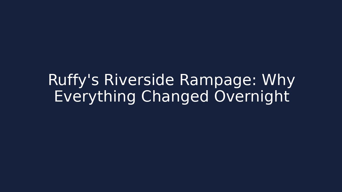 Ruffy's Riverside Rampage: Why Everything Changed Overnight - Critter Realm