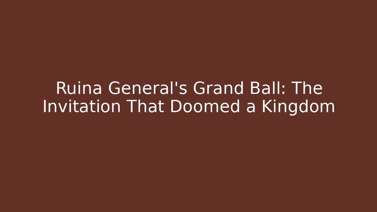 Ruina General's Grand Ball: The Invitation That Doomed a Kingdom