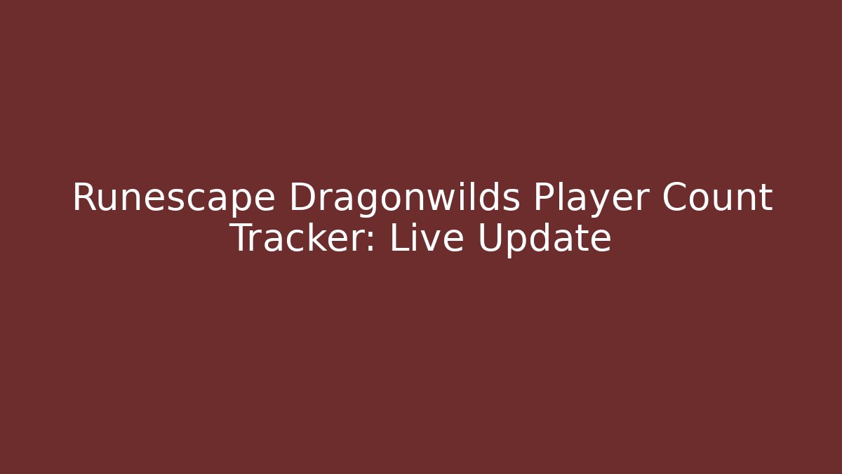 Runescape Dragonwilds Player Count Tracker: Live Update