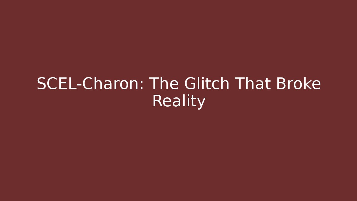 SCEL-Charon: The Glitch That Broke Reality