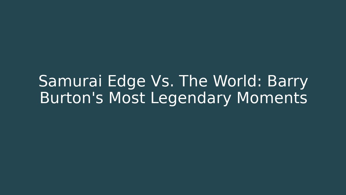 Samurai Edge Vs. The World: Barry Burton's Most Legendary Moments
