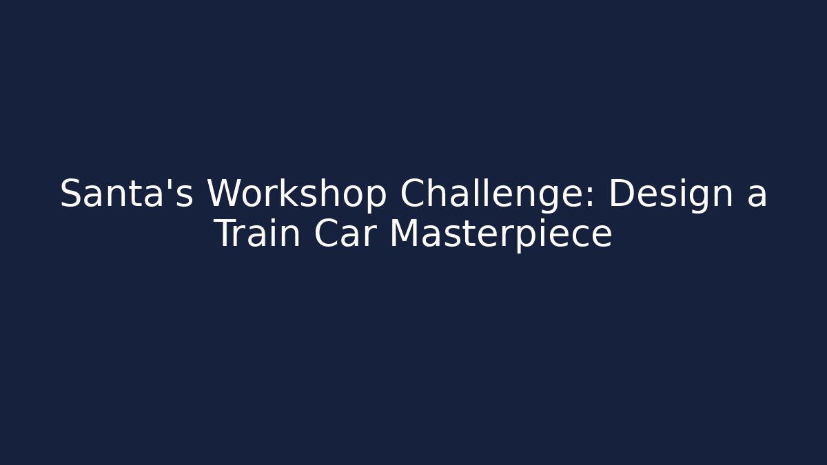 Santa's Workshop Challenge: Design a Train Car Masterpiece