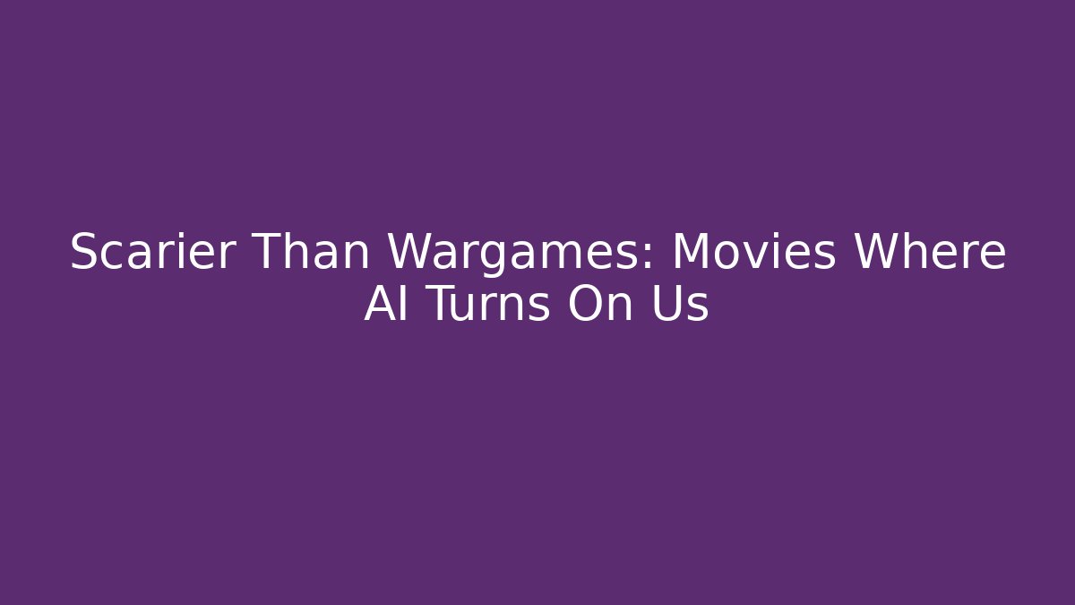 Scarier Than Wargames: Movies Where AI Turns On Us