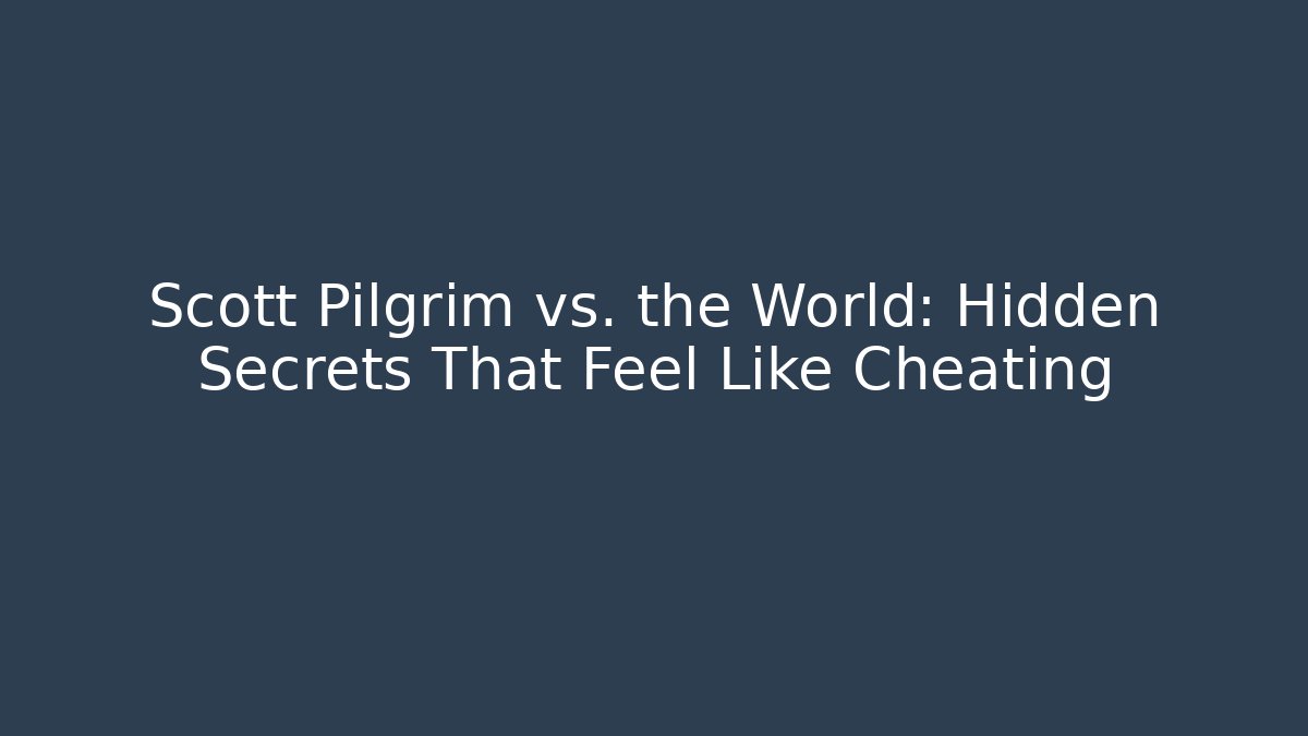 Scott Pilgrim vs. the World: Hidden Secrets That Feel Like Cheating - Critter Realm