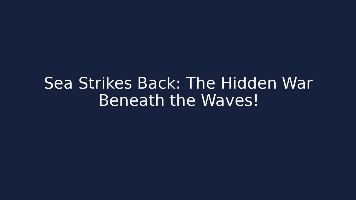 Sea Strikes Back: The Hidden War Beneath the Waves! - Critter Realm