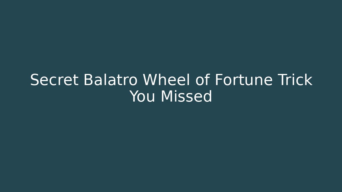 Secret Balatro Wheel of Fortune Trick You Missed
