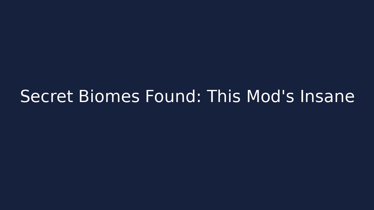 Secret Biomes Found: This Mod's Insane - Critter Realm