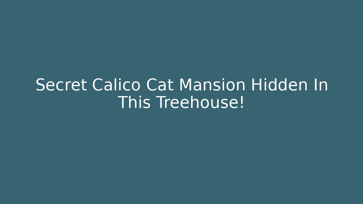Secret Calico Cat Mansion Hidden In This Treehouse!
