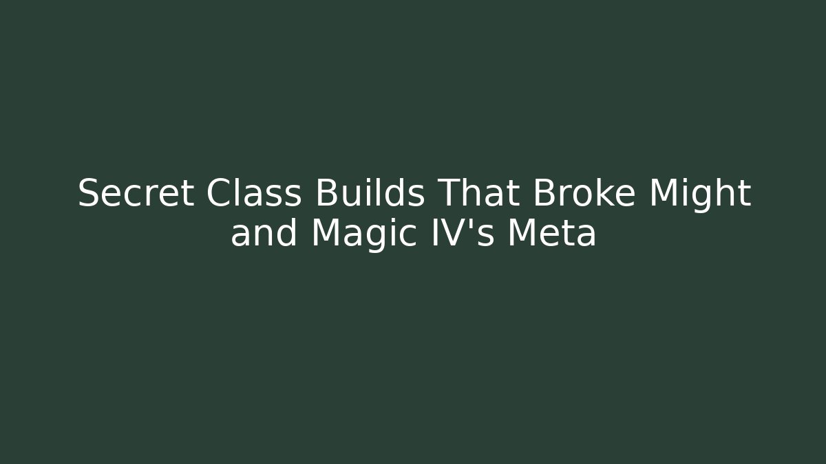 Secret Class Builds That Broke Might and Magic IV's Meta